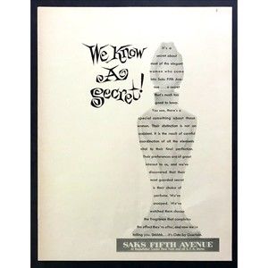 1958 Ode by Guerlain Perfume Bottle photo "We Know a Secret" vintage print ad